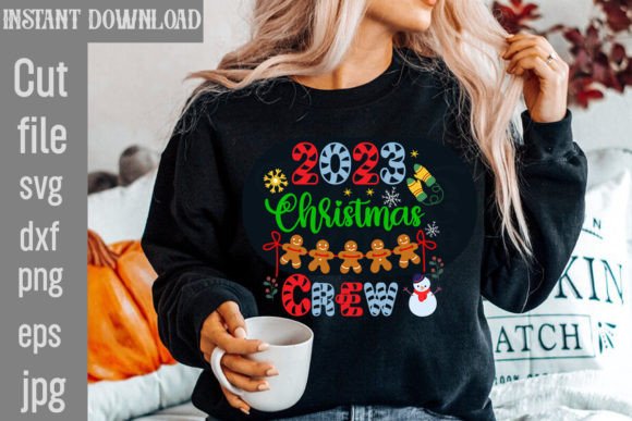 2023 Christmas Crew SVG Cut File for T-Shirt Designs & Graphics