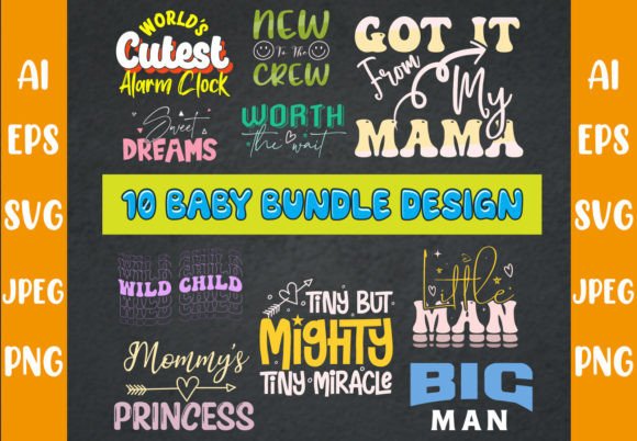 Baby Bundle Design SVG: Colorful Graphics for Print Templates
