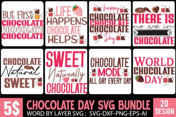 Chocolate Day SVG Graphics for T-Shirt Designs