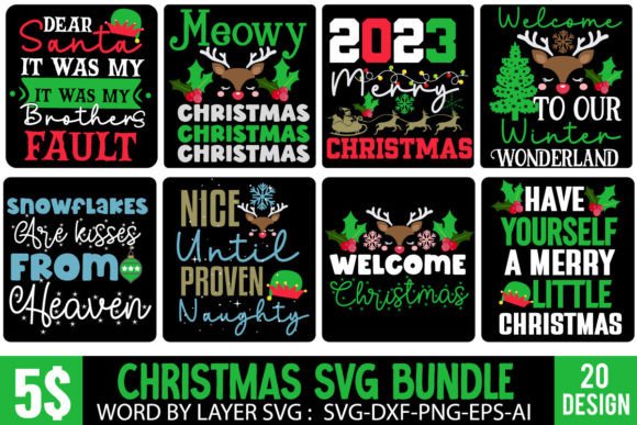 Christmas SVG Bundle: Graphics for T-Shirt Designs