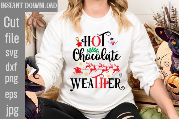 Hot Chocolate Weather SVG Cut File: Graphics for T-Shirt Designs