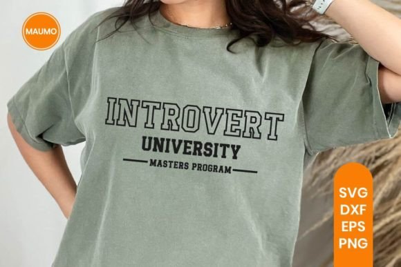 Introvert University Funny SVG Quote Graphics